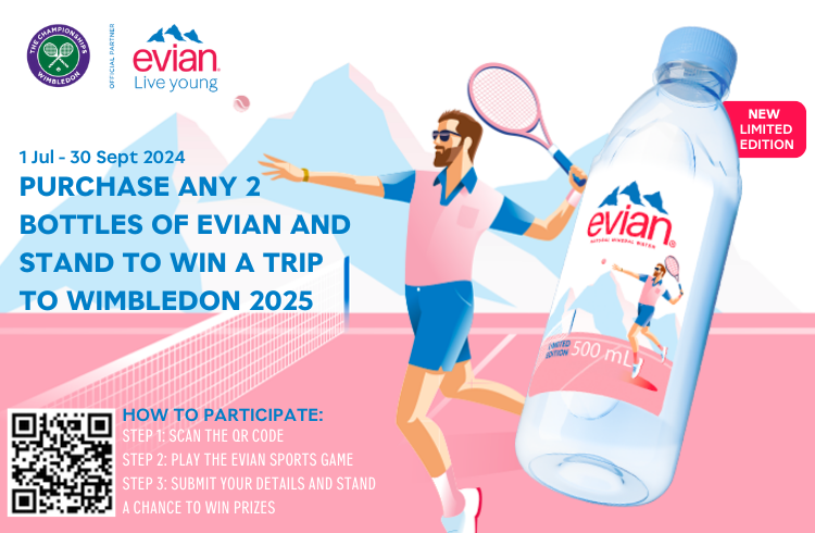 Hydrate and Win: evian®’s Limited Sports Edition Bottles Could Take You to Wimbledon 2025!